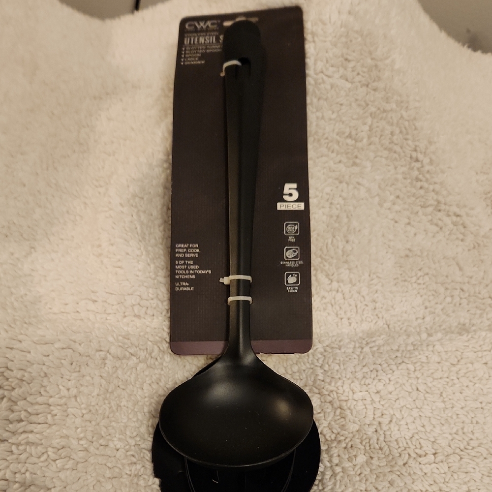 Black Cooking Utensil Set - 5 Piece